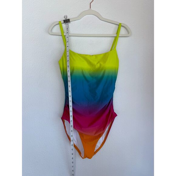 NWT La Blanca Womens Setting Sun Tank One-Piece Swimsuit in Multi Rainbow Size 8 - Picture 10 of 13